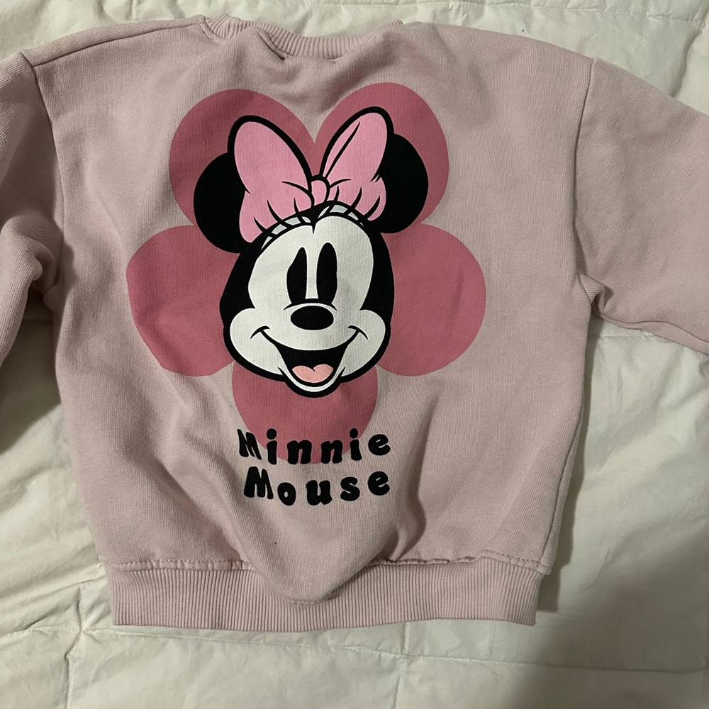 ZARA Disney Pink Minnie Mouse Sweatshirt